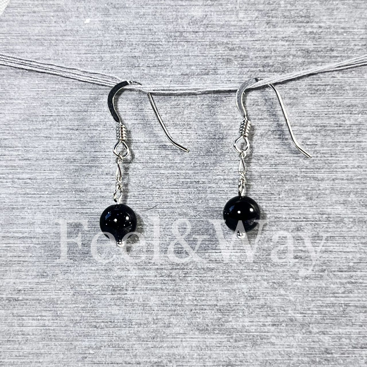 幸運石 開運 ブルーゴールド パワーストーン 純銀 S925 ロジウムコーディング シルバー チェーン イヤリング ピアス Feel&Way feel.and.way feel-way.com