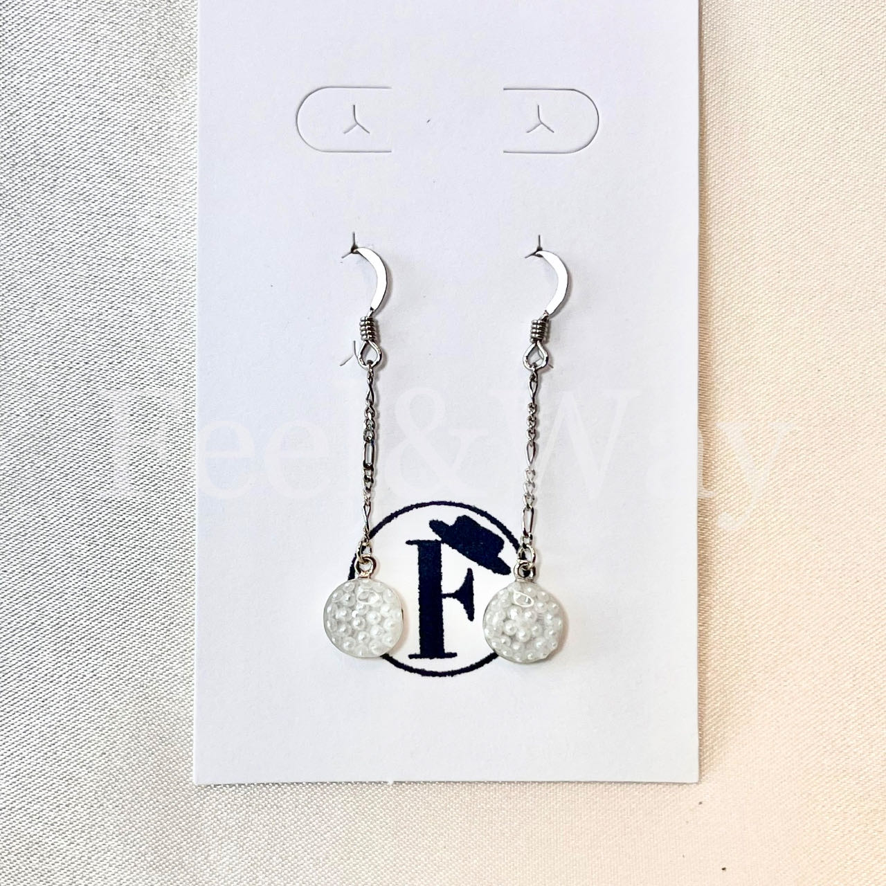 パール ハンドメイド シルバー S925 ロジウムコーディング チェーン イヤリング ピアス Feel&Way feel.and.way feel-way.com