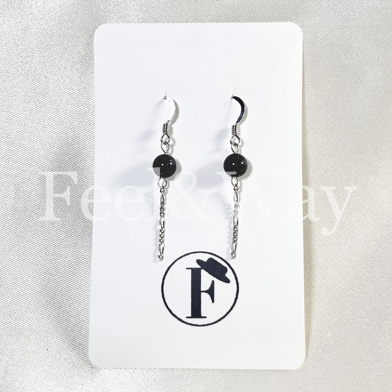 天然石 ブルーゴールド パワーストーン 開運石 艶 シルバー 純銀 S999 チェーン イヤリング ピアス Feel&Way feel.and.way feel-way.com